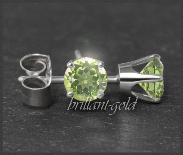 Ohrstecker 585 Gold Peridot grün 4,5,6,7mm